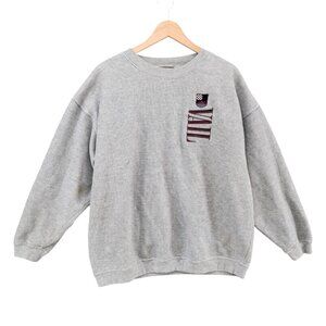 Vtg Cheyenne River Vail Sweatshirt Mens Grey Long Sleeve Embroidered Size XL